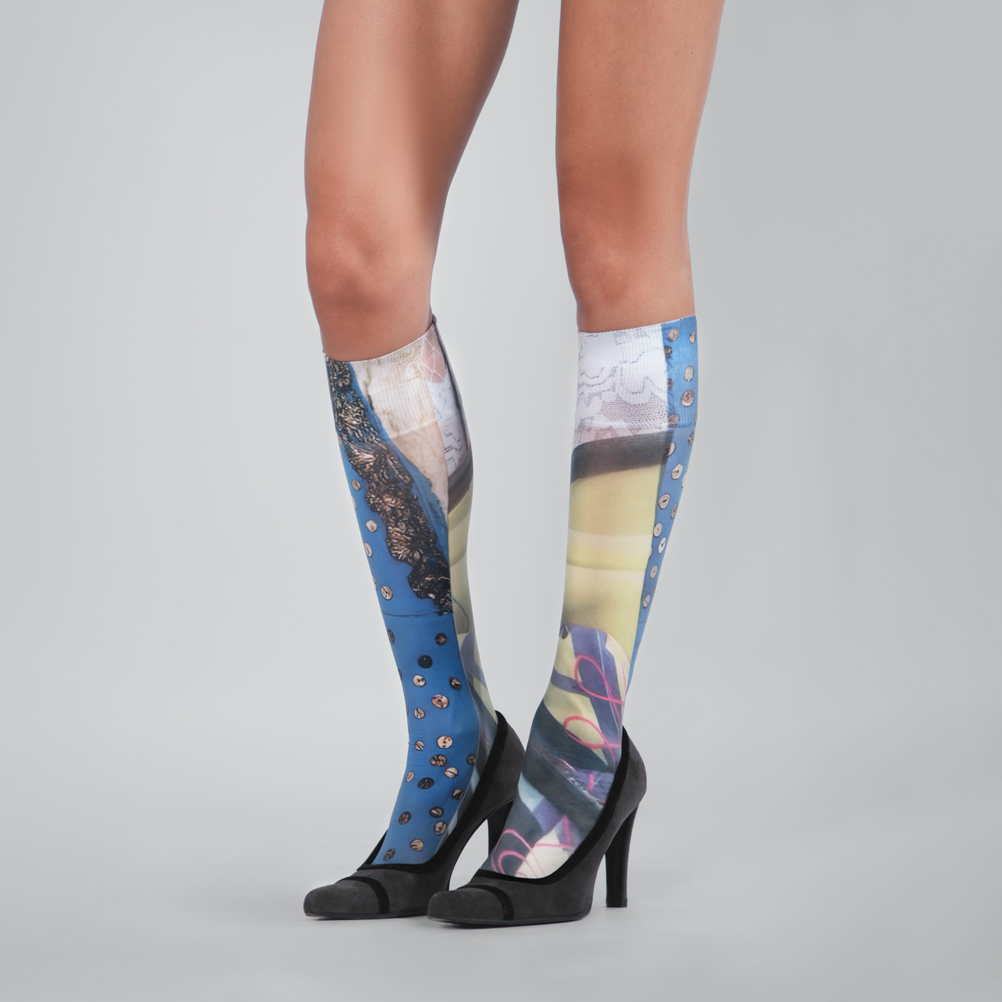 Blue Sequins Stockings