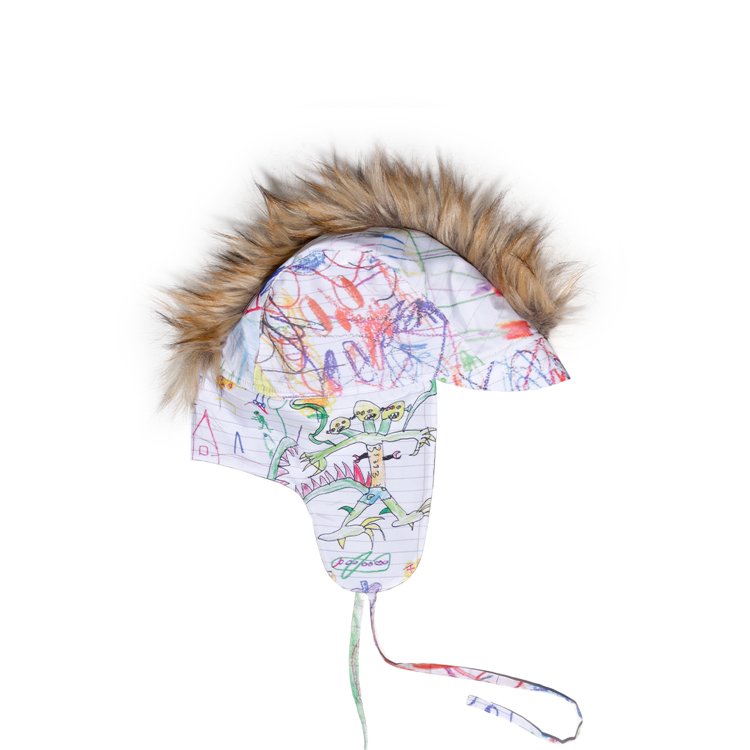 Mohawk pencil sketch hat