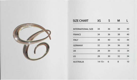 Swimwear Size Chart