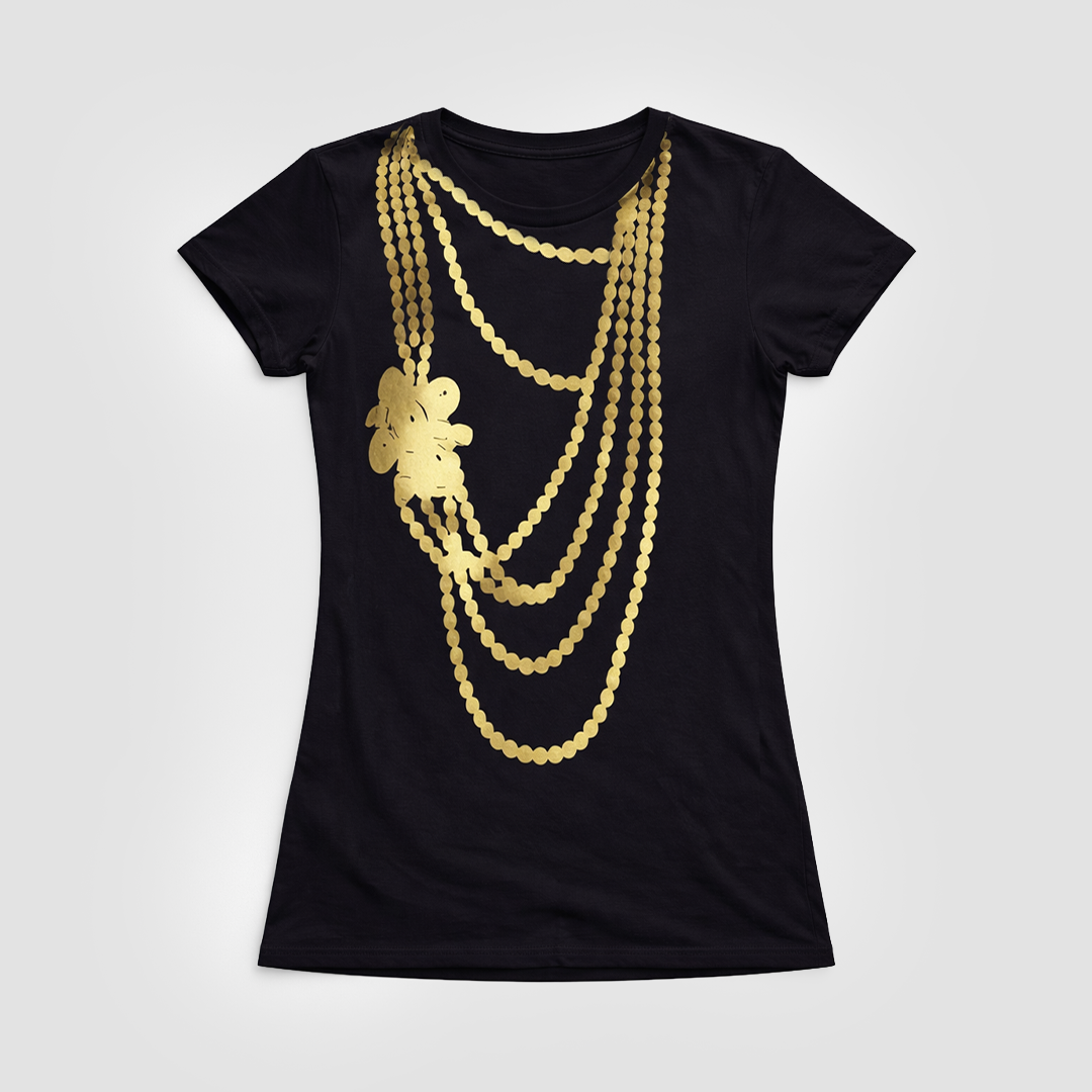 Gold Bead Necklace T-shirt