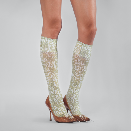 Green Lace Stockings